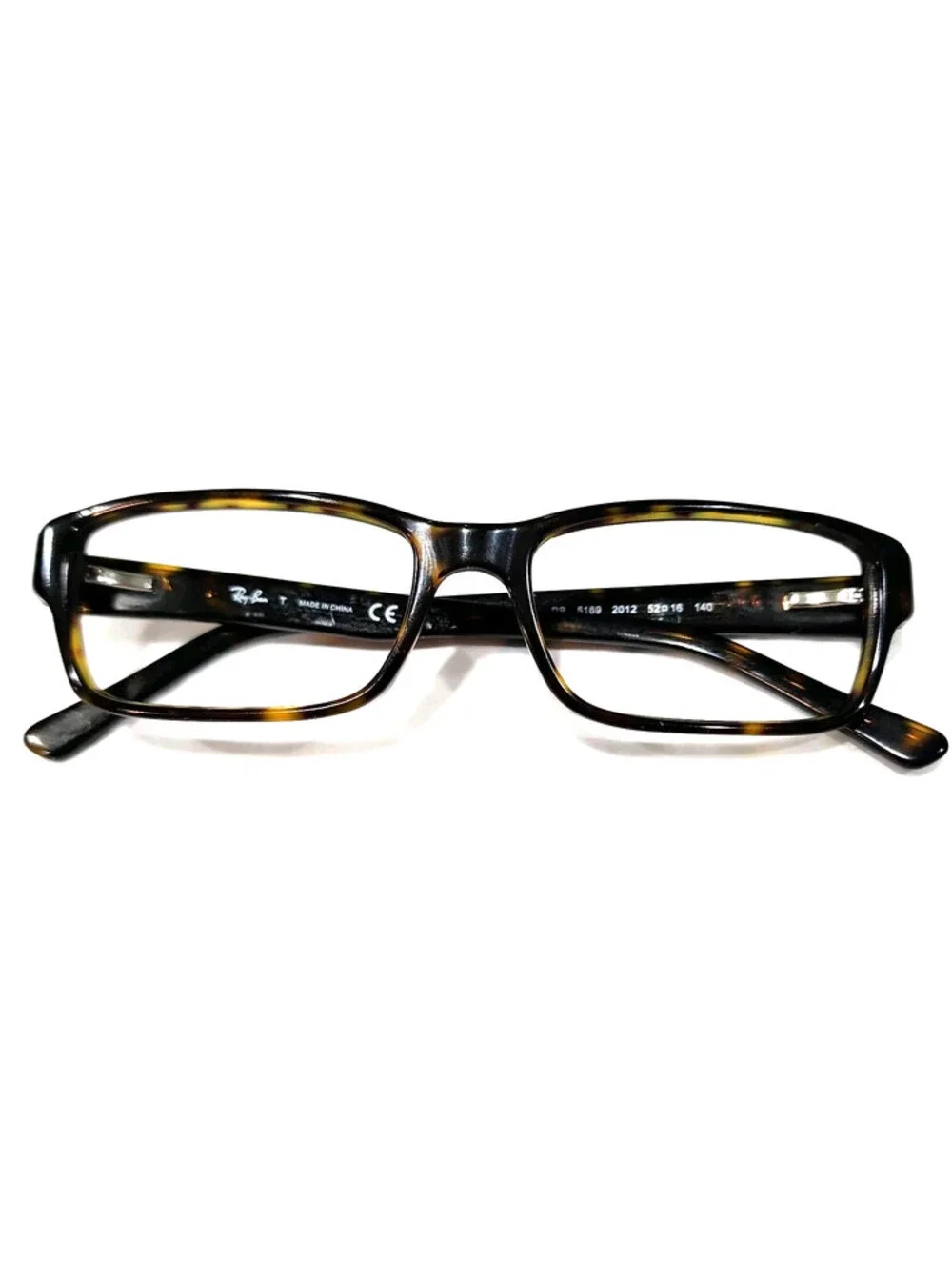 Ray Ban RB5169 2012 Havana Tortoise Rectangle Eyeglasses 52-16 140